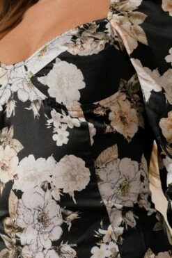 Cup Detail Frill Hem Floral Dress 11 Cup Detail Frill Hem Floral Dress -Cheap Dress Store black cup detail frill hem floral dress 5