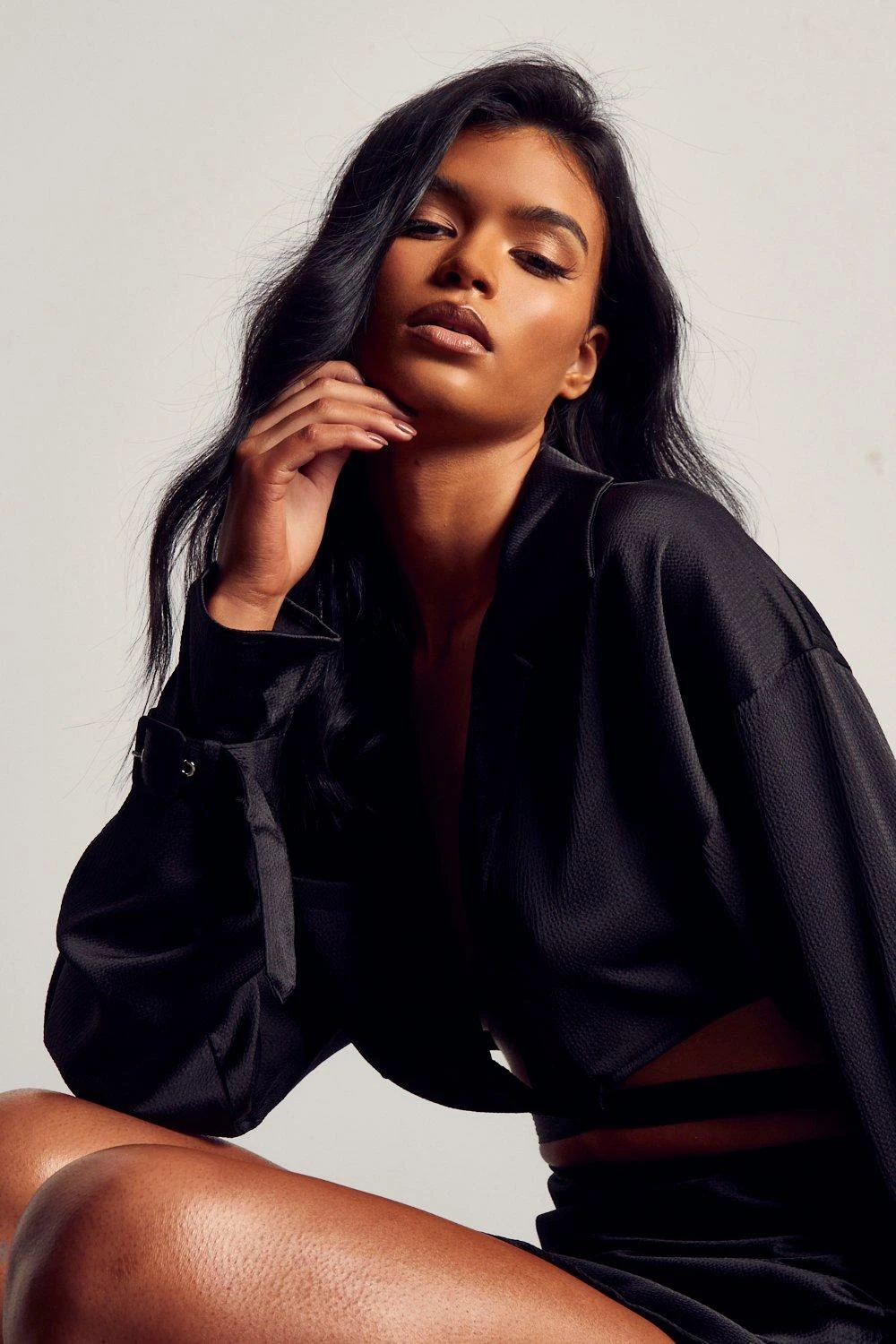 Embossed Satin Shirt 2 Embossed Satin Shirt - Image 2