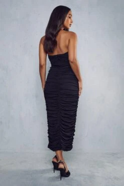 Premium Mesh V Bar Ruched Midaxi Dress 8 Premium Mesh V Bar Ruched Midaxi Dress -Cheap Dress Store black premium mesh v bar ruched midaxi dress 2