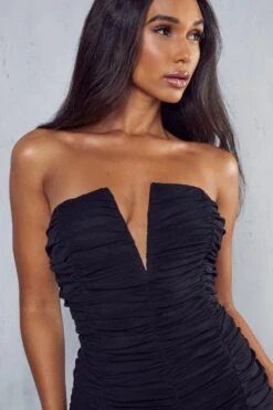 Premium Mesh V Bar Ruched Midaxi Dress 11 Premium Mesh V Bar Ruched Midaxi Dress -Cheap Dress Store black premium mesh v bar ruched midaxi dress 5