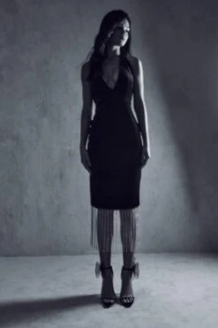 Premium Velvet Diamante Trim Midi Dress 14 Premium Velvet Diamante Trim Midi Dress -Cheap Dress Store black premium velvet diamante trim midi dress 6