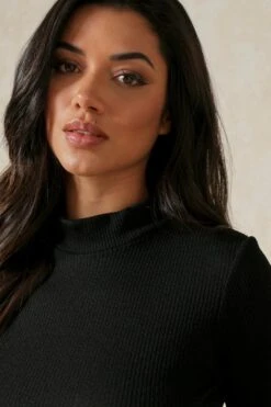 Recycled Ruched Rib Mini Dress 9 Recycled Ruched Rib Mini Dress -Cheap Dress Store black recycled ruched rib mini dress 4