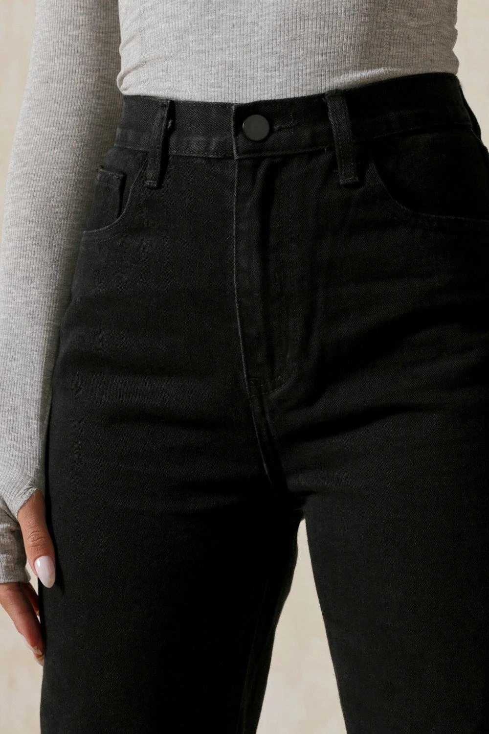 Split Front Straight Leg Jeans 2 Split Front Straight Leg Jeans - Image 2