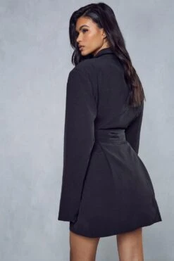 Tailored Utility Pocket Detail Blazer Dress 8 Tailored Utility Pocket Detail Blazer Dress -Cheap Dress Store black tailored utility pocket detail blazer dress 2