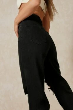 Black Wide Leg Distressed Boyfriend Jean 11 Black Wide Leg Distressed Boyfriend Jean -Cheap Dress Store black wide leg distressed boyfriend jean 5