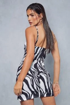 Zebra Print Underwired Curved Neck Mini Slip Dress 8 Zebra Print Underwired Curved Neck Mini Slip Dress -Cheap Dress Store black zebra print underwired curved neck mini slip dress 2