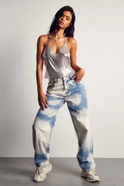 Cloud Wash Oversized Baggy Jeans 9 Cloud Wash Oversized Baggy Jeans -Cheap Dress Store blue cloud wash oversized baggy jeans 3