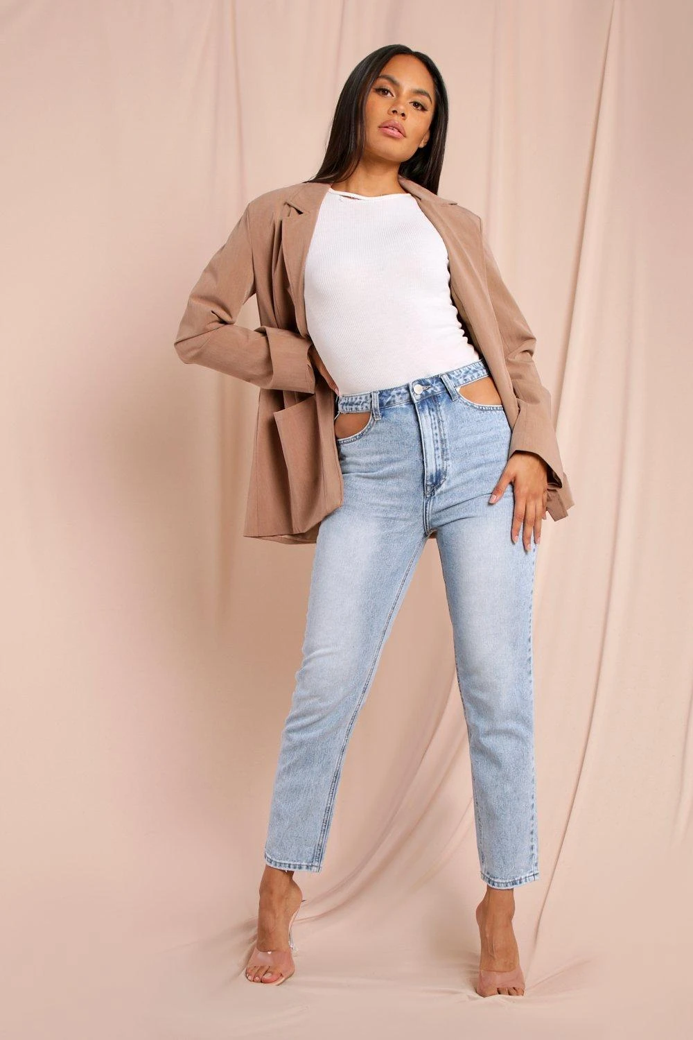 Cut Out Waist Detail Jeans 1 Cut Out Waist Detail Jeans