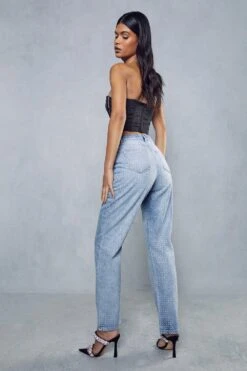 Diamante Straight Leg Jean 8 Diamante Straight Leg Jean -Cheap Dress Store blue diamante straight leg jean 2