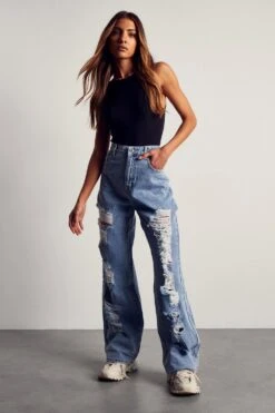 Distressed Boyfriend Jeans 8 Distressed Boyfriend Jeans -Cheap Dress Store blue distressed boyfriend jeans 3