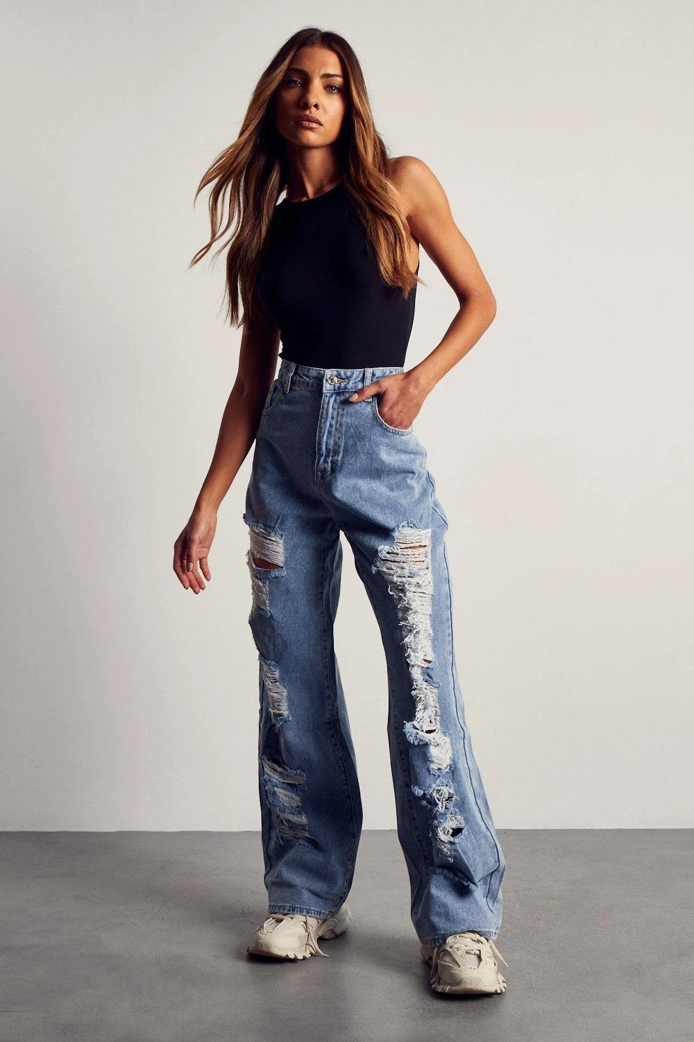Distressed Boyfriend Jeans 4 Distressed Boyfriend Jeans - Image 4