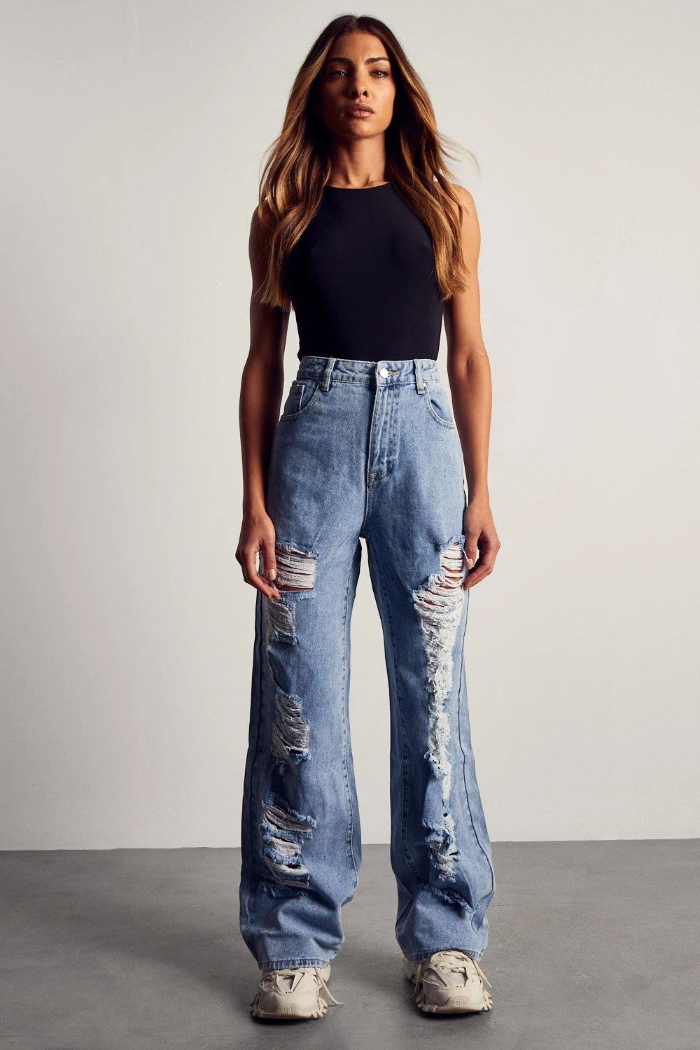 Distressed Boyfriend Jeans 1 Distressed Boyfriend Jeans