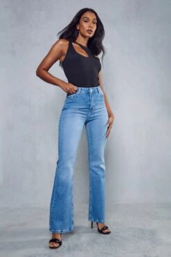 High Waist Flared Denim Jeans