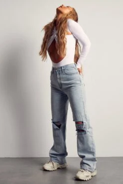 Miss Joslin Wide Leg Distressed Jean 9 Miss Joslin Wide Leg Distressed Jean -Cheap Dress Store blue miss joslin wide leg distressed jean 3