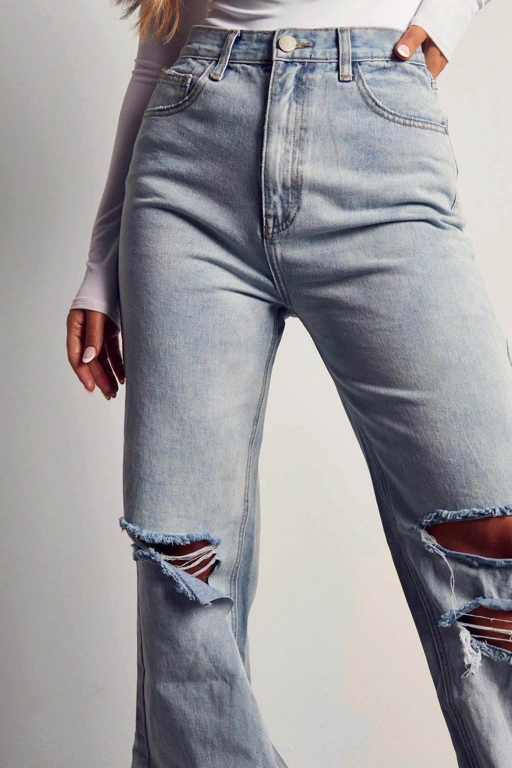 Miss Joslin Wide Leg Distressed Jean 5 Miss Joslin Wide Leg Distressed Jean - Image 5