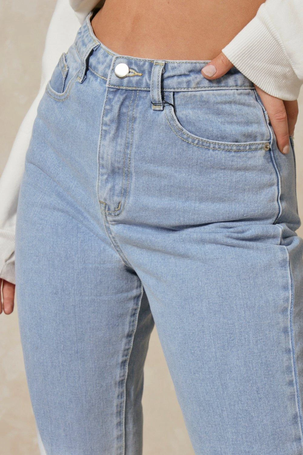 Missé Dip Hem Straight Leg Jean 2 Missé Dip Hem Straight Leg Jean - Image 2