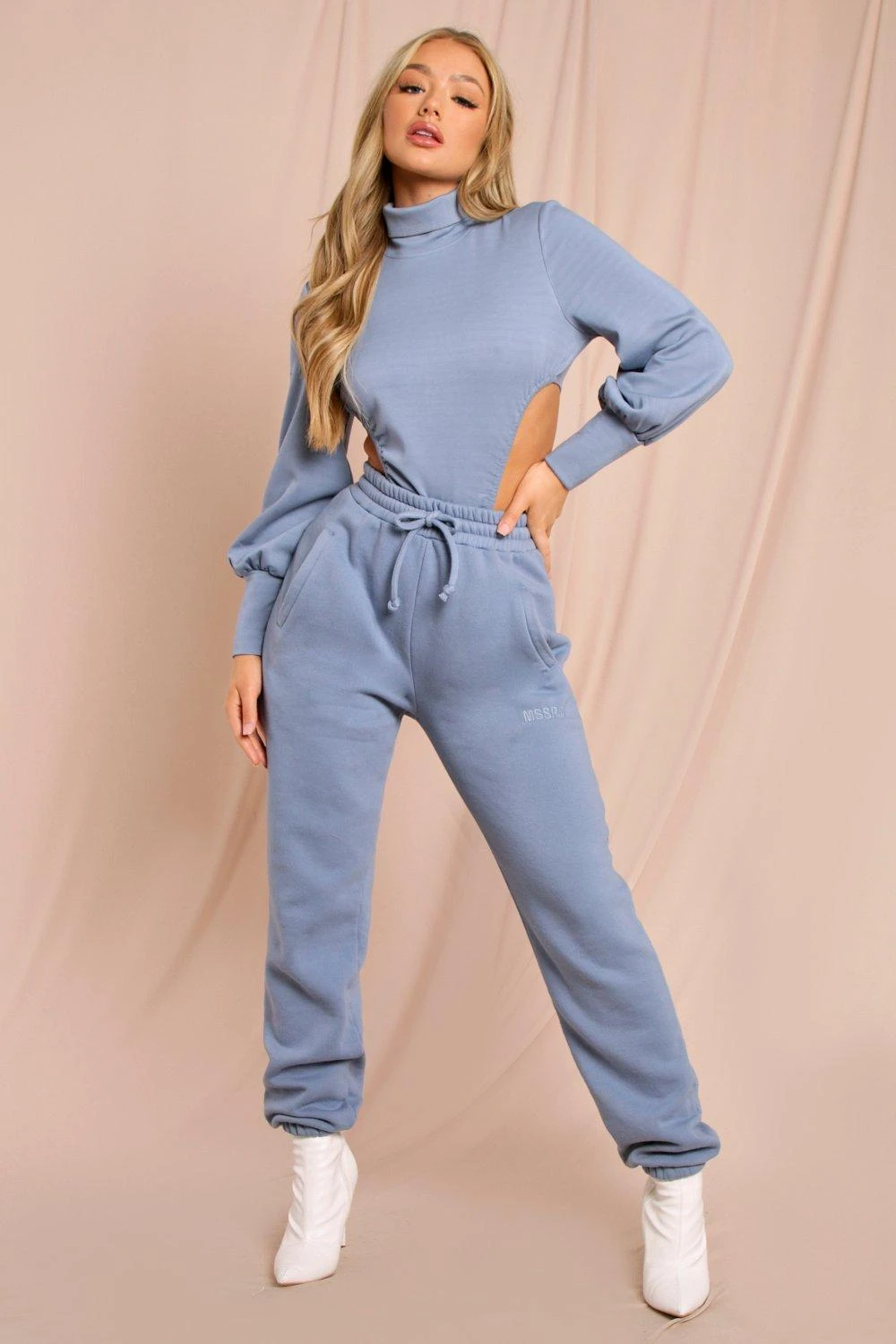 Neoprene High Neck Cut Out Bodysuit 1 Neoprene High Neck Cut Out Bodysuit