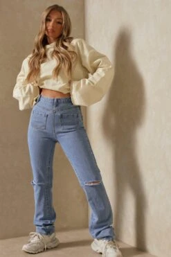 Pocket Front Straight Leg Jean