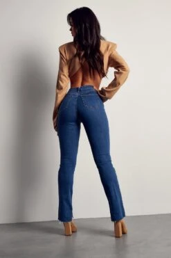 Straight Leg Inside Split Jean 8 Straight Leg Inside Split Jean -Cheap Dress Store blue straight leg inside split jean 2