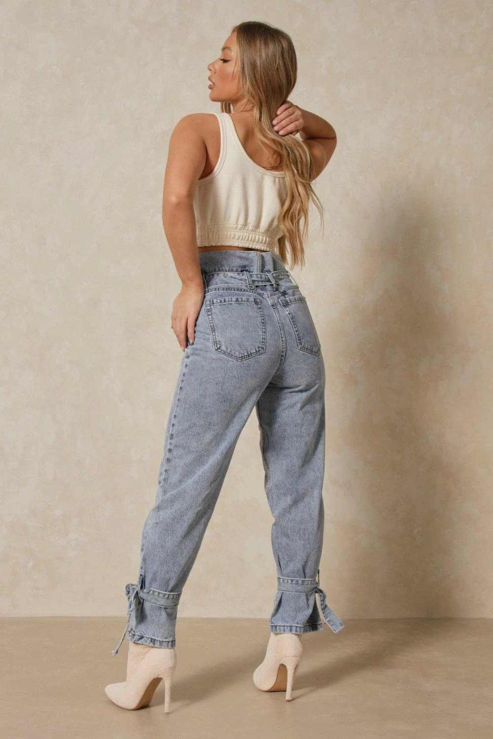 Tie Details High Waisted Jean 3 Tie Details High Waisted Jean - Image 3