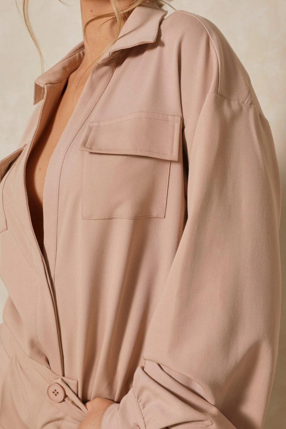 Luxe Twill Utility Pocket Oversized Shirt 6 Luxe Twill Utility Pocket Oversized Shirt - Image 6