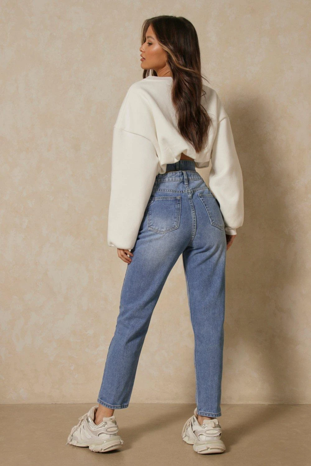 Strap Waist Cut Out Straight Leg Jeans 3 Strap Waist Cut Out Straight Leg Jeans - Image 3