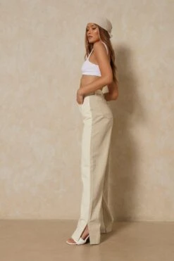 Two Tone Straight Leg Jean 10 Two Tone Straight Leg Jean -Cheap Dress Store ecru two tone straight leg jean 4