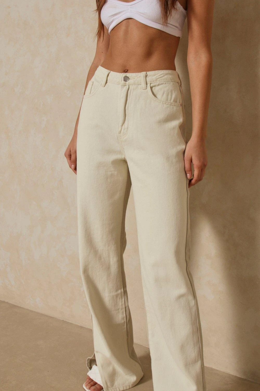 Two Tone Straight Leg Jean 6 Two Tone Straight Leg Jean - Image 6