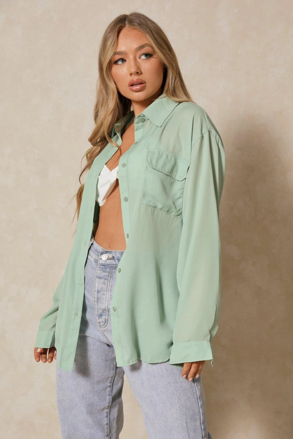 Oversized Double Pocket Detail Shirt 1 Oversized Double Pocket Detail Shirt