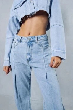 Pleat Front Straight Leg Jean 11 Pleat Front Straight Leg Jean -Cheap Dress Store light blue pleat front straight leg jean 4