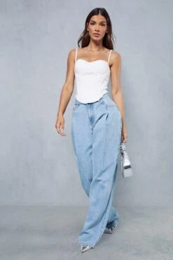 Pleat Front Straight Leg Jean 12 Pleat Front Straight Leg Jean -Cheap Dress Store light blue pleat front straight leg jean 5