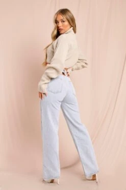 Cut Out Waist Wide Leg Jeans 6 Cut Out Waist Wide Leg Jeans -Cheap Dress Store light wash cut out waist wide leg jeans 2