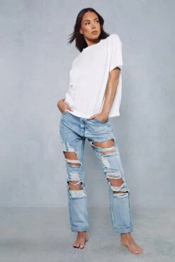 Extreme Distressed Mom Jeans 11 Extreme Distressed Mom Jeans -Cheap Dress Store light wash extreme distressed mom jeans 5