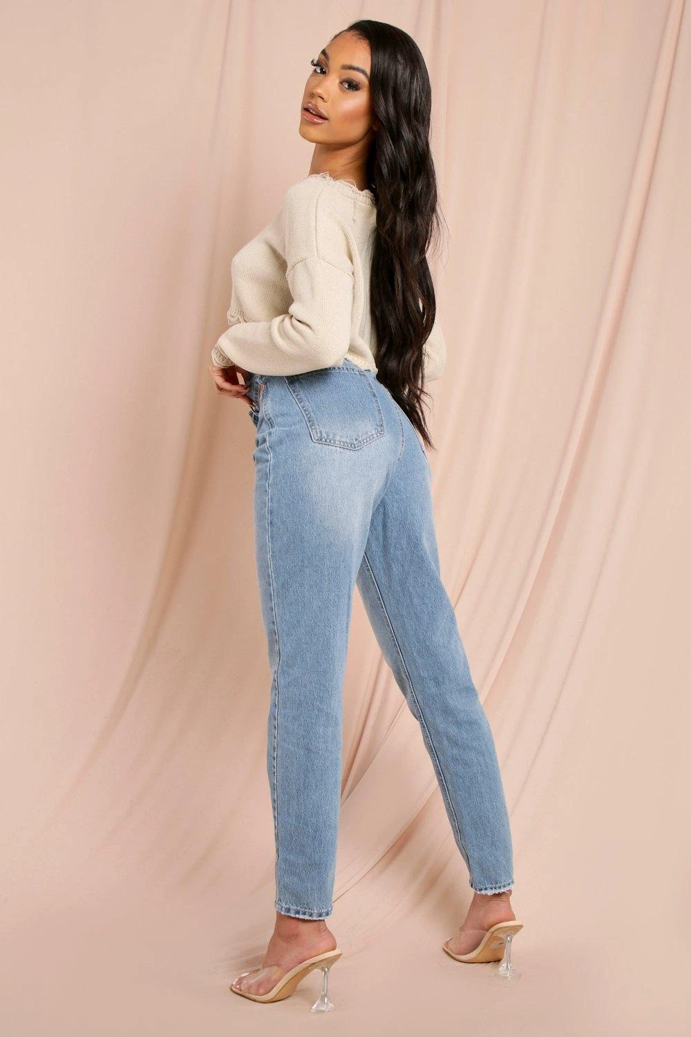 Cut Out Waist Straight Leg Jeans 4 Cut Out Waist Straight Leg Jeans - Image 4