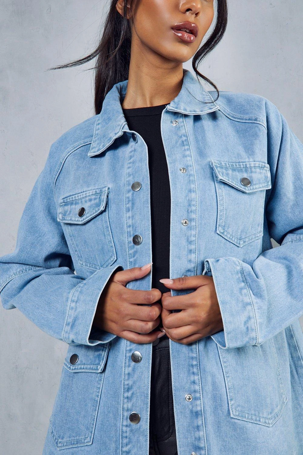 Oversized Denim Utility Jacket 6 Oversized Denim Utility Jacket - Image 6