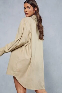 Extreme Oversized Linen Look Shirt -Cheap Dress Store natural extreme oversized linen look shirt 2