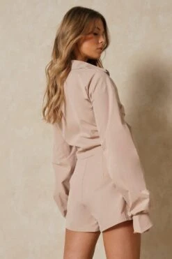 Poplin Oversized Tie Front Shirt 8 Poplin Oversized Tie Front Shirt -Cheap Dress Store orange poplin oversized tie front shirt 2