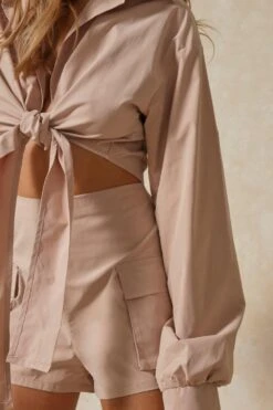 Poplin Oversized Tie Front Shirt 11 Poplin Oversized Tie Front Shirt -Cheap Dress Store orange poplin oversized tie front shirt 5