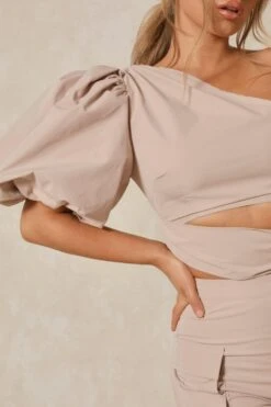 One Shoulder Extreme Puff Sleeve Top 11 One Shoulder Extreme Puff Sleeve Top -Cheap Dress Store stone one shoulder extreme puff sleeve top 5