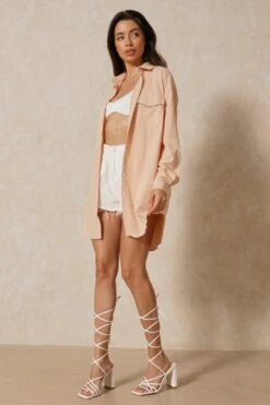 Oversized Pocket Detail Shirt 9 Oversized Pocket Detail Shirt -Cheap Dress Store stone oversized pocket detail shirt 3