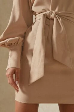 Soft Cord Belted Waist Puff Sleeve Dress 8 Soft Cord Belted Waist Puff Sleeve Dress -Cheap Dress Store stone soft cord belted waist puff sleeve dress 3