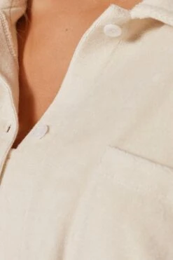 Towelling Oversized Shirt -Cheap Dress Store stone towelling oversized shirt 5