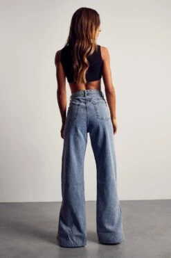 Miss Joslin Side Split Raw Hem Jean -Cheap Dress Store vintage wash miss joslin side split raw hem jean 2