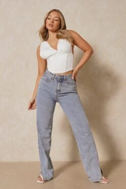 Corset Detail Plunge Front Top 8 Corset Detail Plunge Front Top -Cheap Dress Store white corset detail plunge front top 3